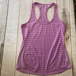 Athletes S Purple Striped Tank -Good Condition